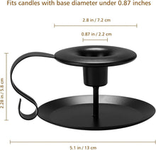 2er Set Schwarze Konische Kerzenständer Metallverzierungen