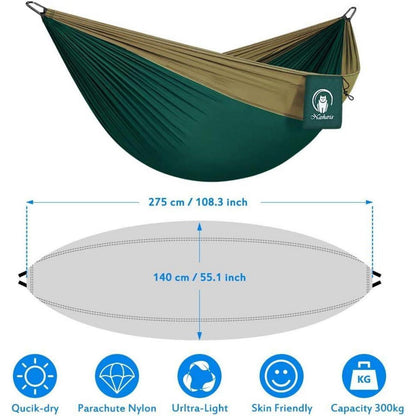 Nasharia Hängematte Outdoor 2 Personen Camping Nylon