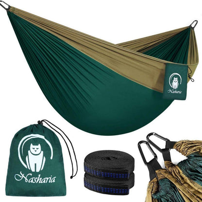 Hängematte Outdoor 2 Personen 300KG Tragkraft 275 * 140 cm Dunkelgrün