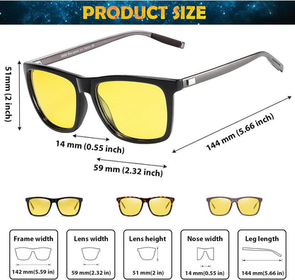 Nachtsichtbrille Polarisierte HD Gelb Autofahrer Anti-Blendung