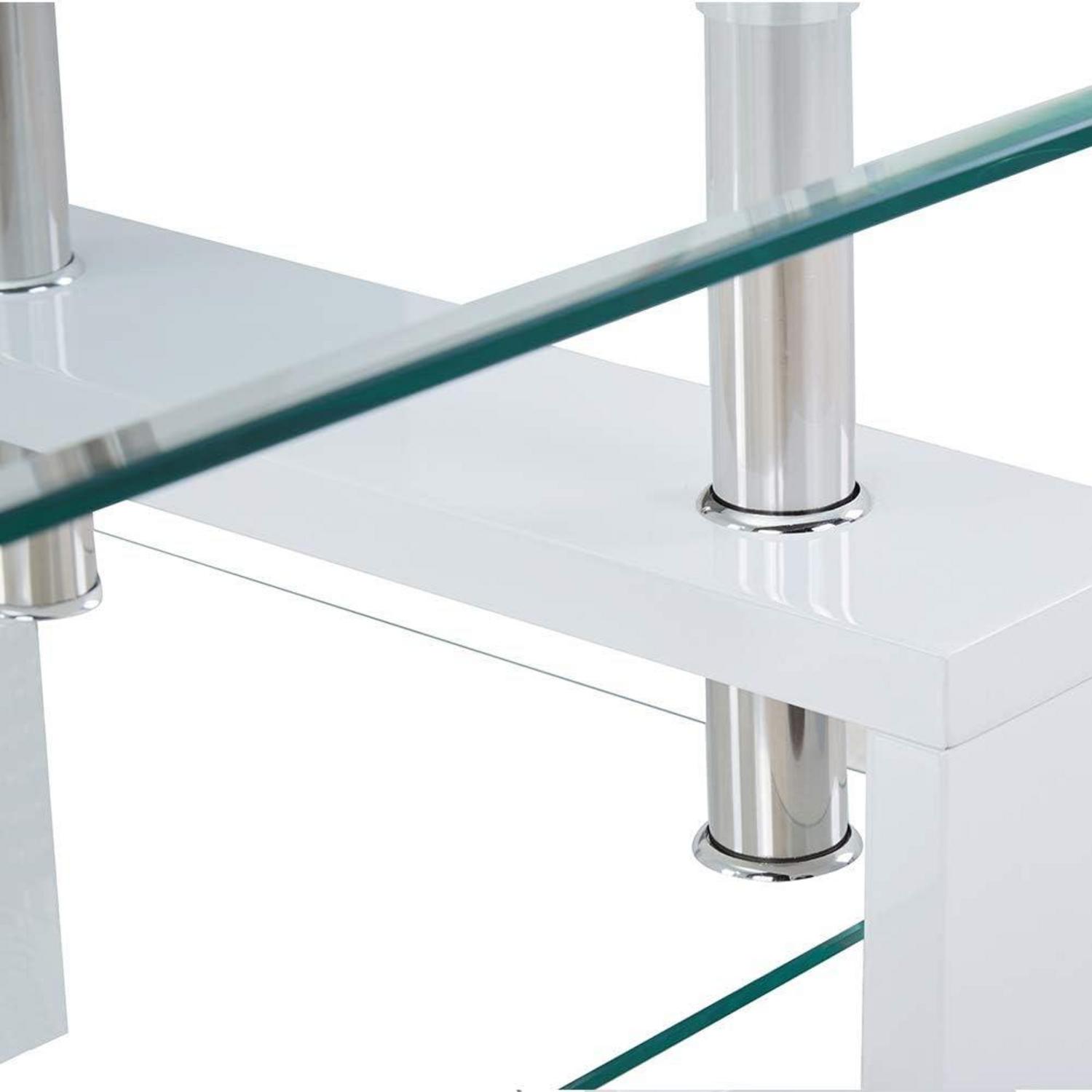 Couchtisch Glas Weiß Hochglanz Rechteckig 100x60x45cm
