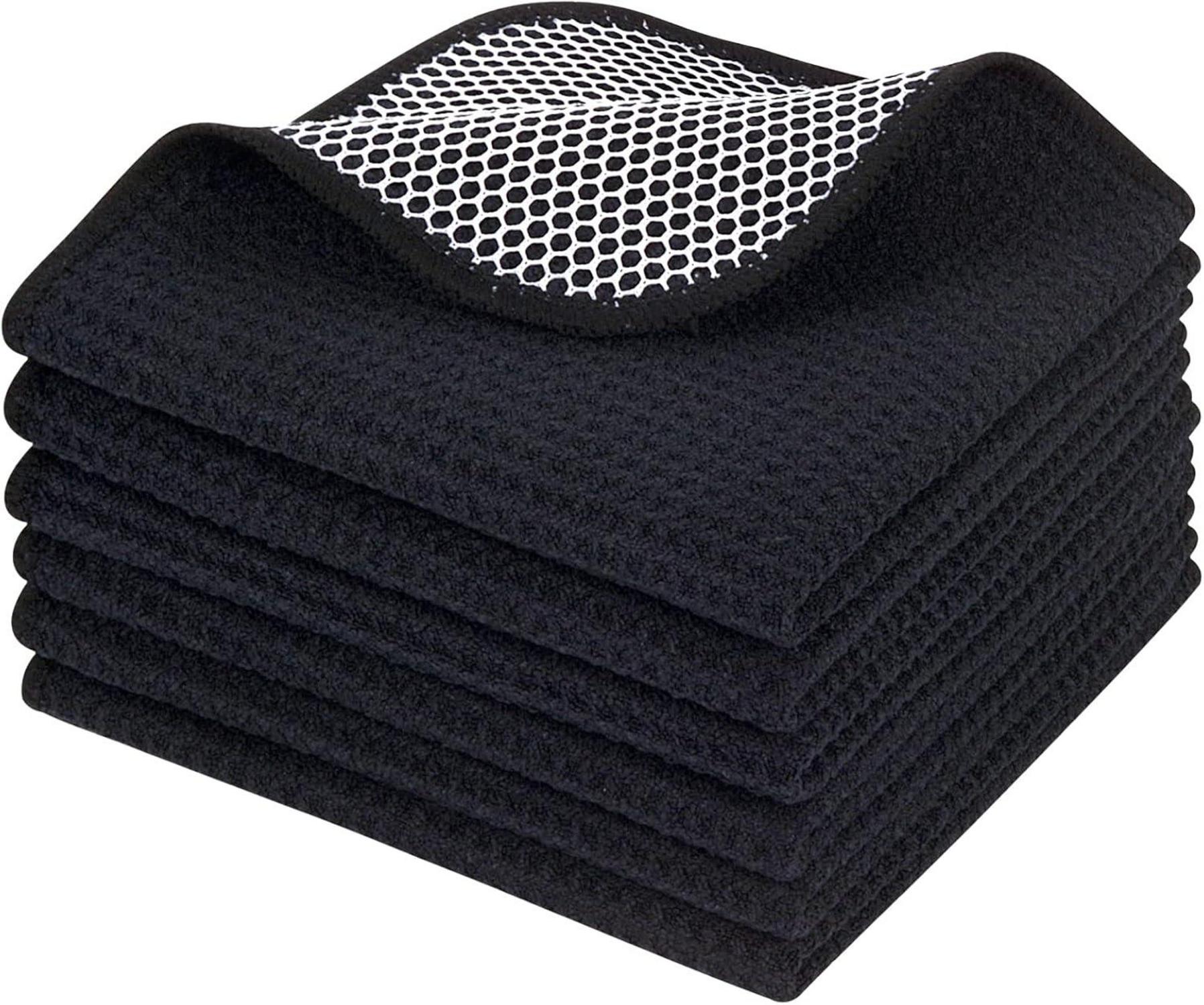 Saugfähige Mikrofasertücher mit Waffelstruktur 6er Set 30x30cm