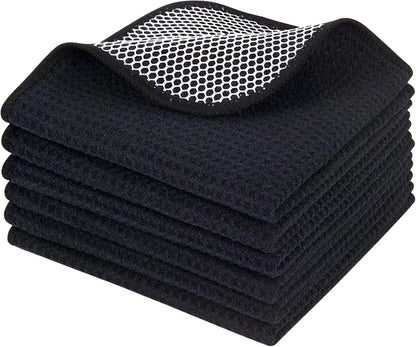 Saugfähige Mikrofasertücher mit Waffelstruktur 6er Set 30x30cm