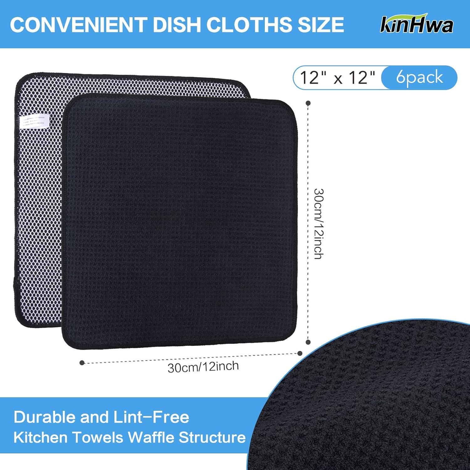 Saugfähige Mikrofasertücher mit Waffelstruktur 6er Set 30x30cm