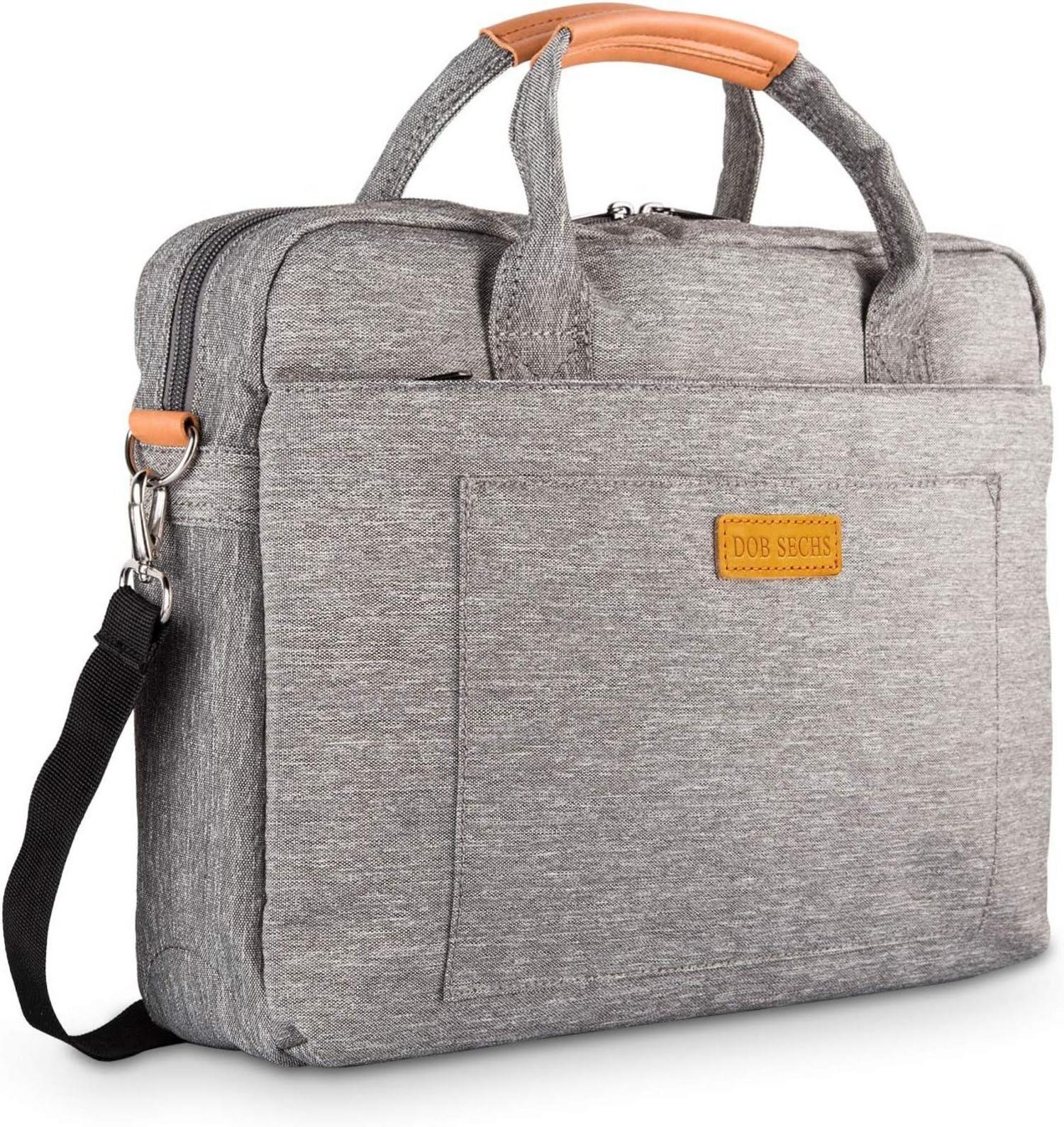 Laptoptasche Aktentasche Schultertasche für 17-17.3 Zoll Laptop Grau