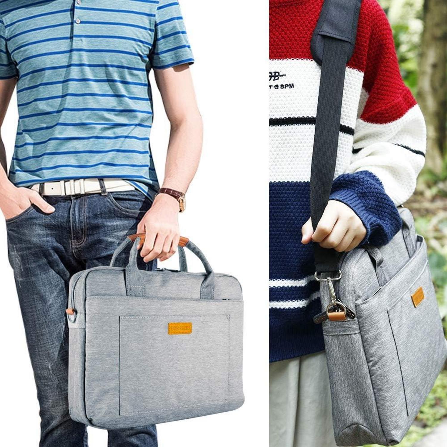 Laptoptasche 17.3 Zoll Aktentasche Tragetasche Notebook Sleeve Grau