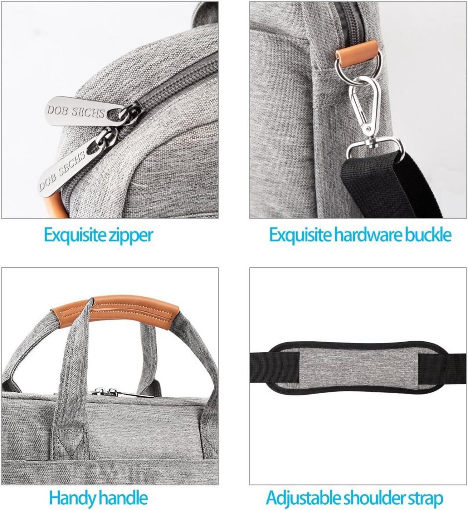 Laptoptasche 17.3 Zoll Aktentasche Tragetasche Notebook Sleeve Grau