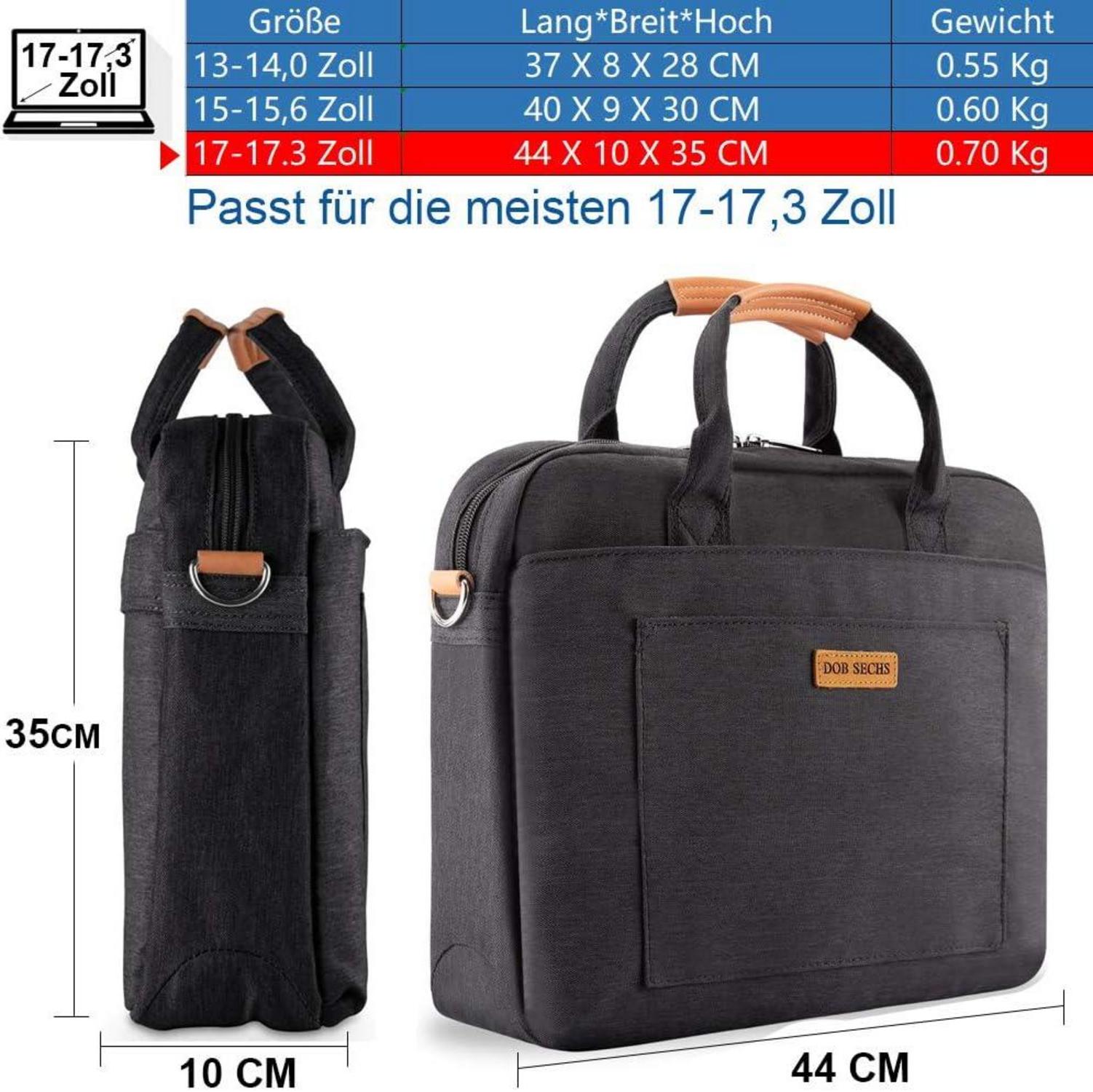 DOB 17.3 Zoll Laptoptasche Aktentasche Handtasche