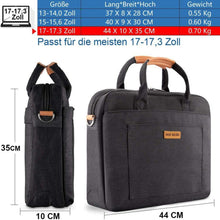 DOB 17.3 Zoll Laptoptasche Aktentasche Handtasche