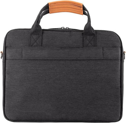 DOB SECHS 17.3 Zoll Laptoptasche Schwarz mit Laptopfach und Schulterriemen