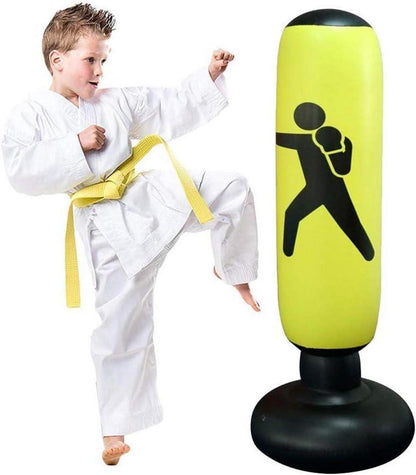 Boxsack Kinder 160cm Stehend für Karate Taekwondo Gelb