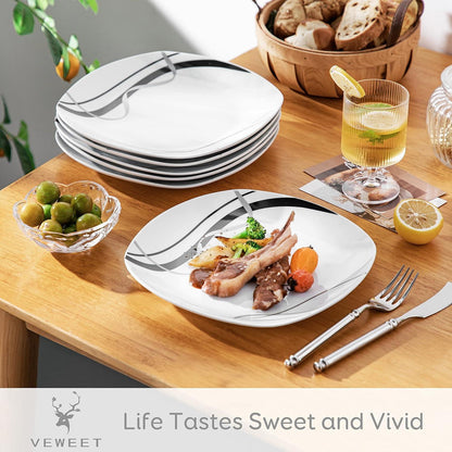 Porzellan Speiseteller Set 'Fiona' | 6-teilig, 24,7 cm