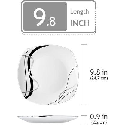 Porzellan Speiseteller Set 'Fiona' | 6-teilig, 24,7 cm