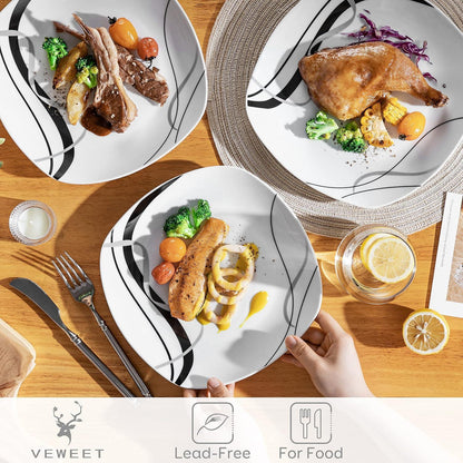 Porzellan Speiseteller Set 'Fiona' | 6-teilig, 24,7 cm