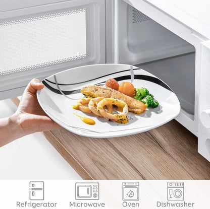 VEWEET Porzellan Speiseteller Set Fiona 6-teilig 24,7 cm Tafelservice Ergänzung