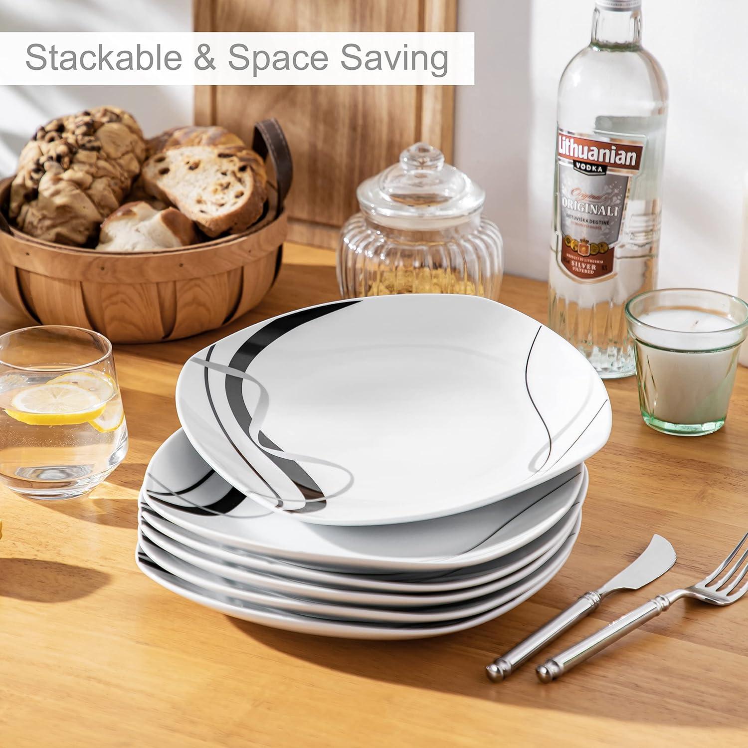 Porzellan Speiseteller Set Fiona 6-teilig 24,7 cm Tafelservice