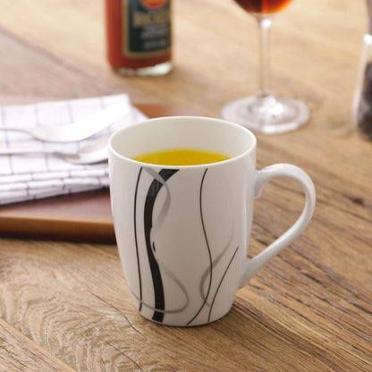 VEWEET Porzellan Kaffeebecher Set Fiona 6-teilig 350ml