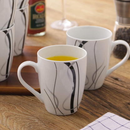 VEWEET Porzellan Kaffeebecher Set Fiona 6-teilig 350ml