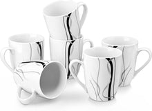 Porzellan Kaffeebecher Set 6-teilig Fiona Füllmenge 350 ml