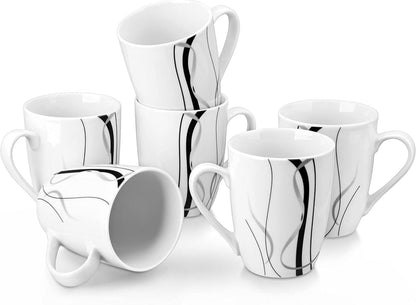 Porzellan Kaffeebecher Set 6-teilig Fiona Füllmenge 350 ml