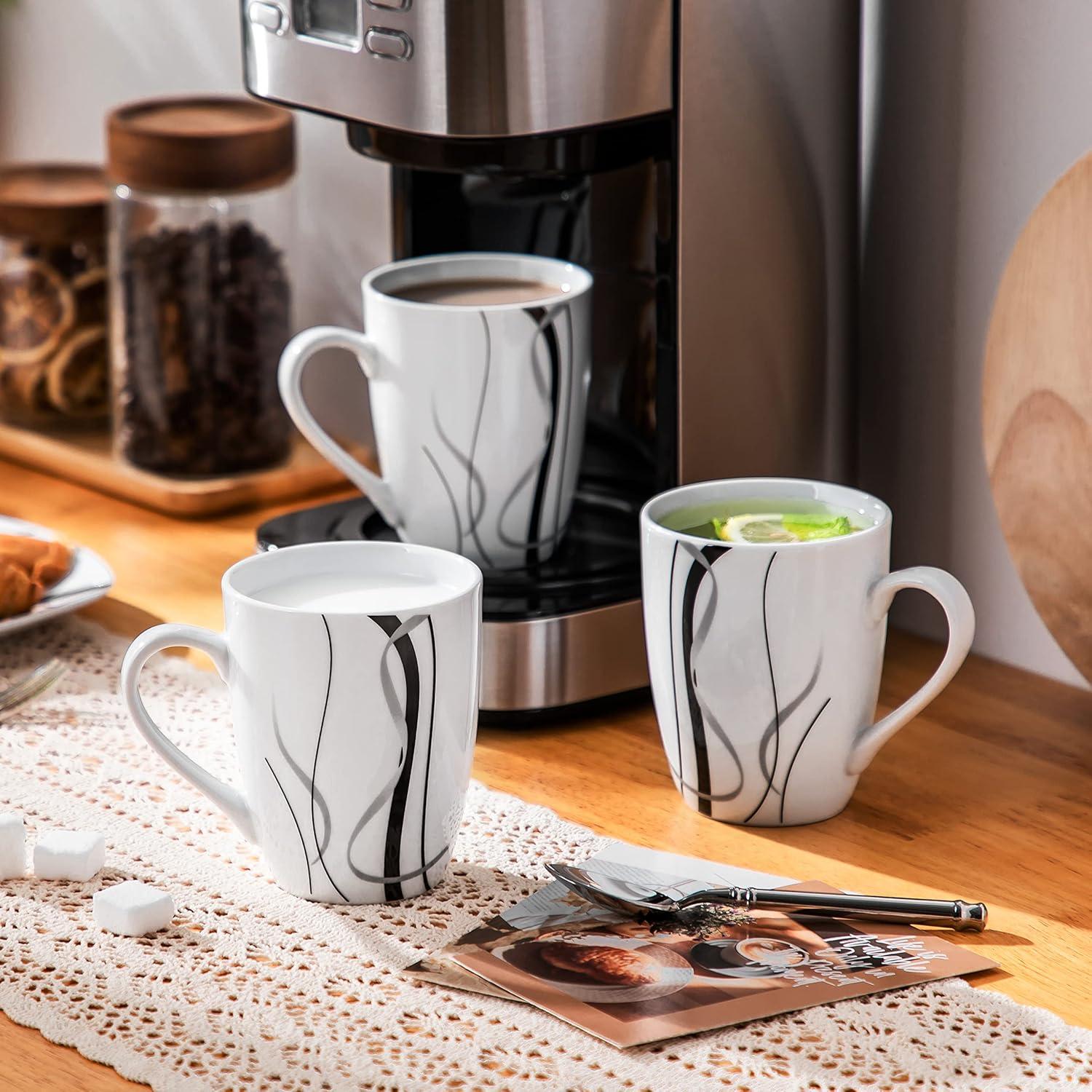 Porzellan Kaffeebecher Set Fiona 6-teilig 350ml 10,2cm Tafelservice Ergänzung