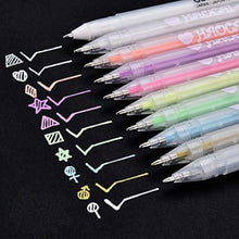 Neon Gelstift Set 10-teilig Kreidestifte Textilmarker 0.8mm für