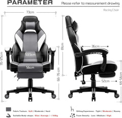 Ergonomischer Gaming Stuhl mit verstellbaren Armlehnen, Racing