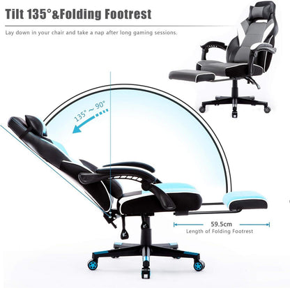 Intimate WM Heart Gaming Stuhl Ergonomisch Grau 150KG Armlehnen Lendenkissen