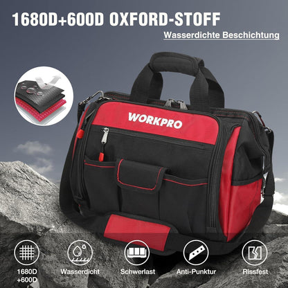 Elektriker Werkzeugtasche 42CM wasserdicht 1680D Polyester - WORKPRO