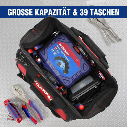Elektriker Werkzeugtasche 42CM wasserdicht 1680D Polyester - WORKPRO