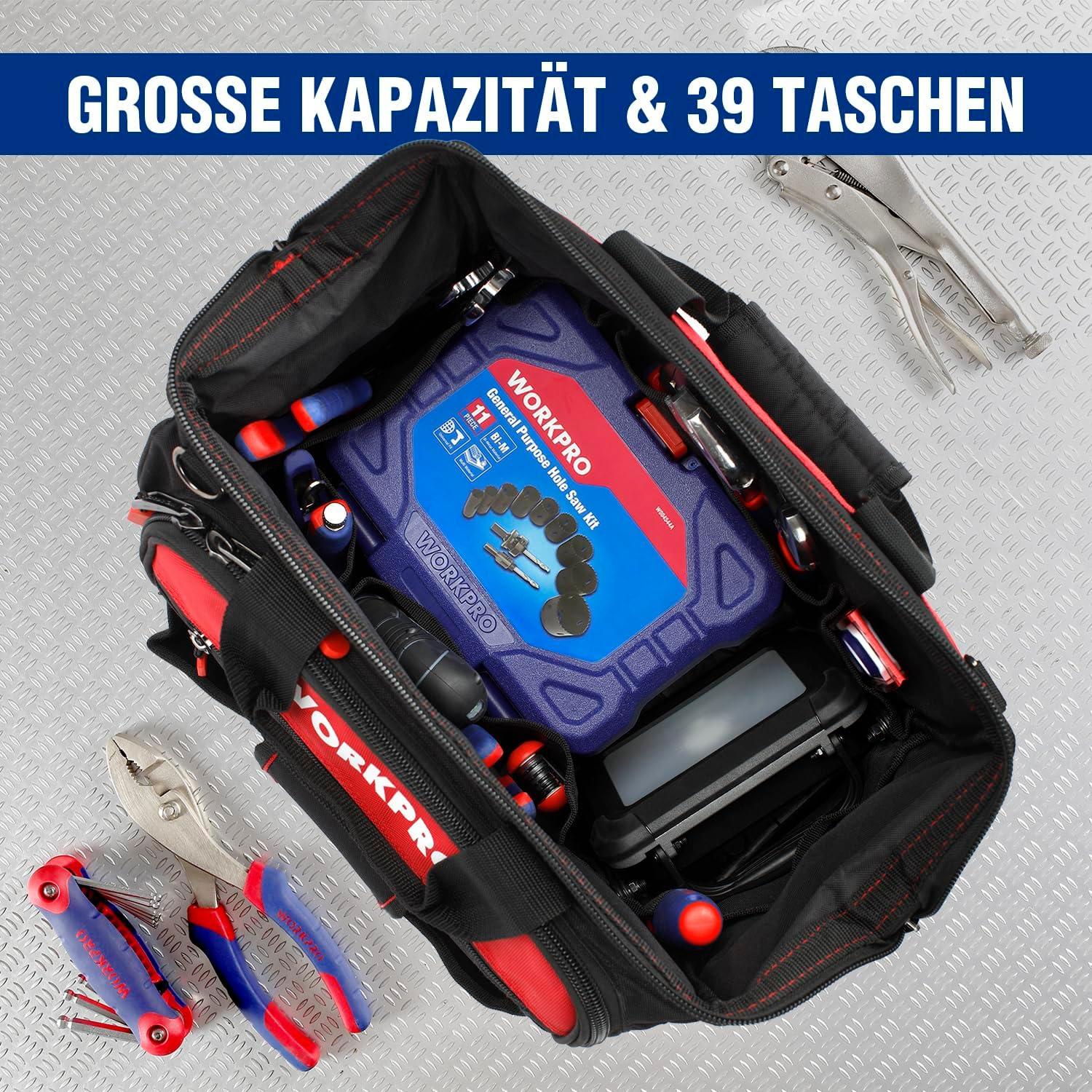 Elektriker Werkzeugtasche Wasserdicht 42CM 1680D Polyester 39 Taschen