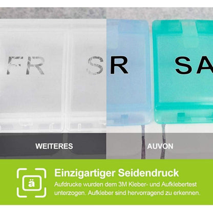 Tablettenbox 7 Tage, Medikamentenbox BPA-frei, großes