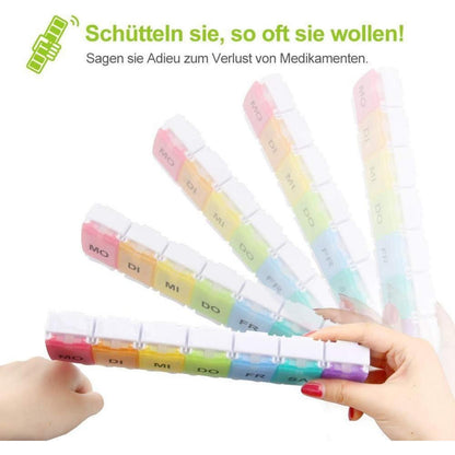 Tablettenbox 7 Tage, Medikamentenbox BPA-frei, großes