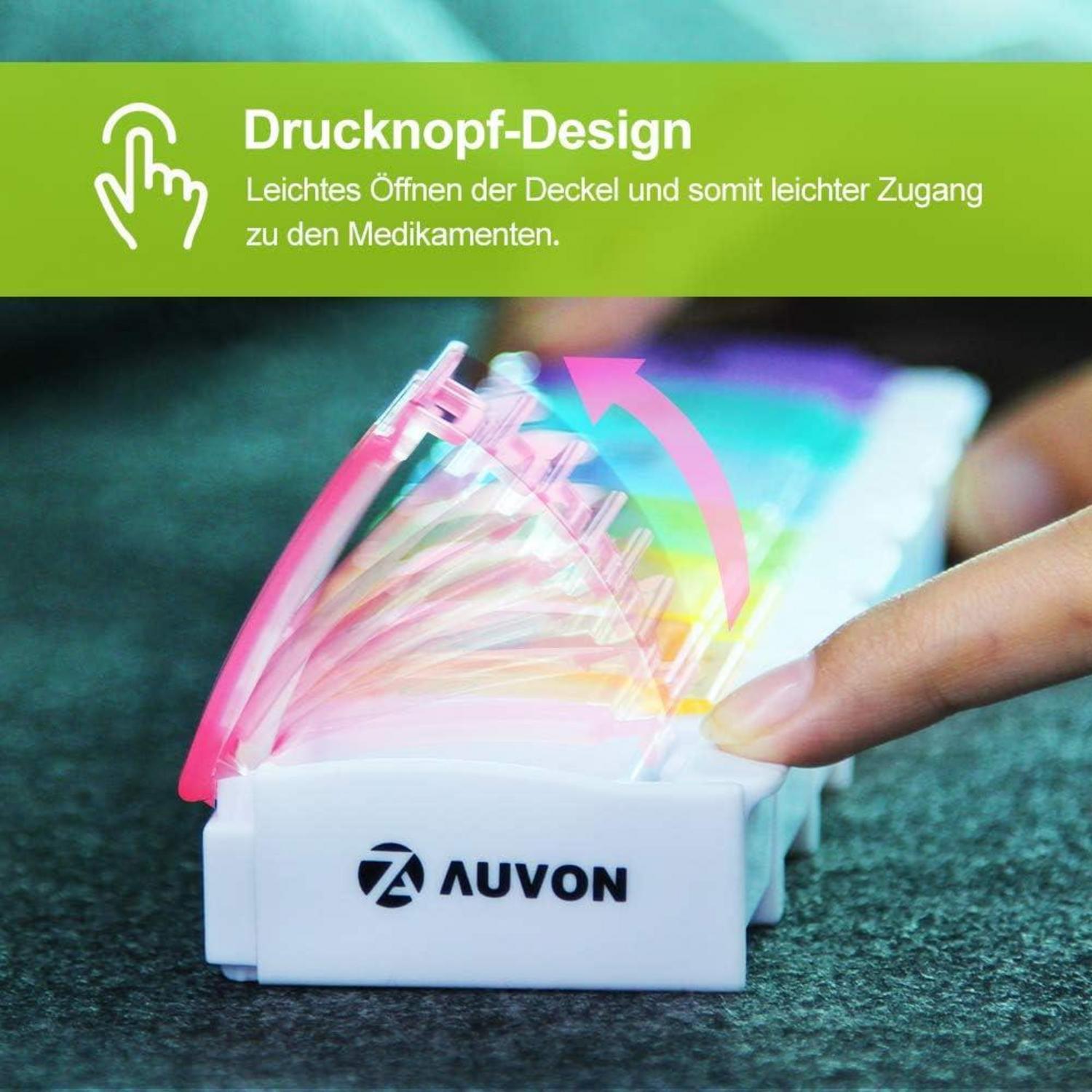 Tablettenbox 7 Tage, Medikamentenbox BPA-frei, großes