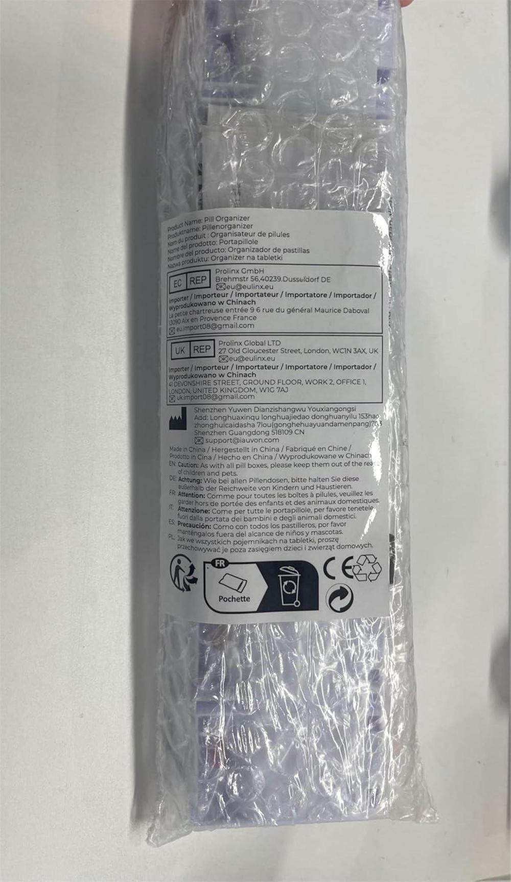 AUVON Tablettenbox 7 Tage, Pillendose Medikamentenbox groß für Vitamine, Fischöl, Arzneimittel