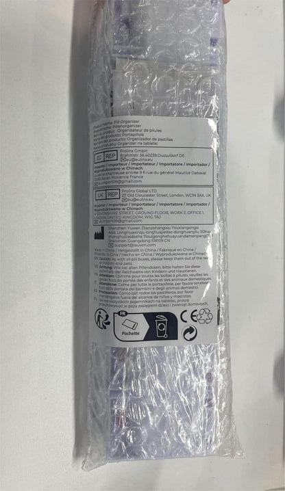 AUVON Tablettenbox 7 Tage, Pillendose Medikamentenbox groß für Vitamine, Fischöl, Arzneimittel