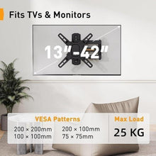 TV Wandhalterung Schwenkbar Neigbar Drehbar 13-42 Zoll 25Kg