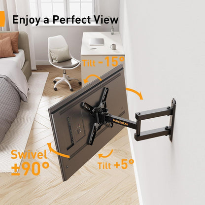 TV Wandhalterung Schwenkbar Neigbar Drehbar 13-42 Zoll 25kg VESA 200x200mm