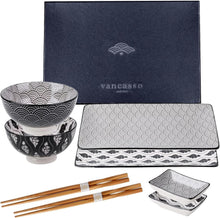 Porzellan Sushi Set 8-teilig japanisches Geschirr-Set
