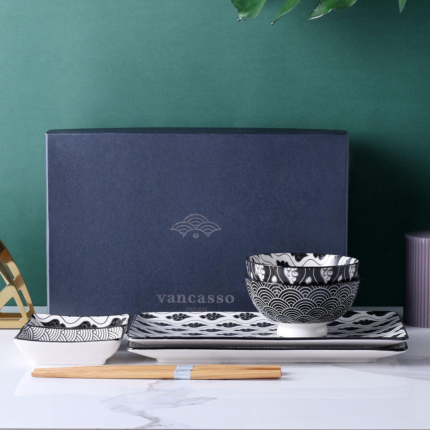 Japanisches Porzellan Sushi Set 8-teilig für 2 Personen