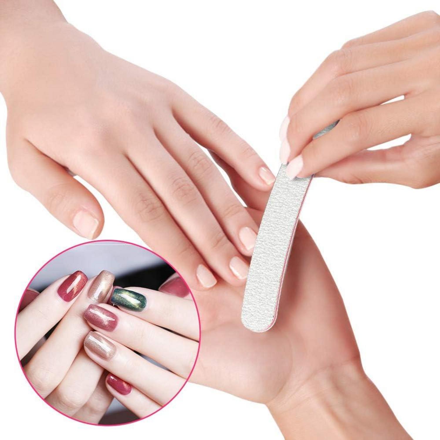 50er Set Nagelfeilen Profi 100/180 Maniküre Nägel Feilen Lila