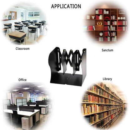 Qualsen Verstellbar Buchstützen Kinder Metall, rutschfeste