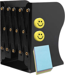 Verstellbare Kinder Buchstützen Metall Bücherhalter Schwarz