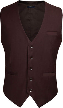 Herren Formale Hochzeit Party Weste 100% Baumwolle Braun XS