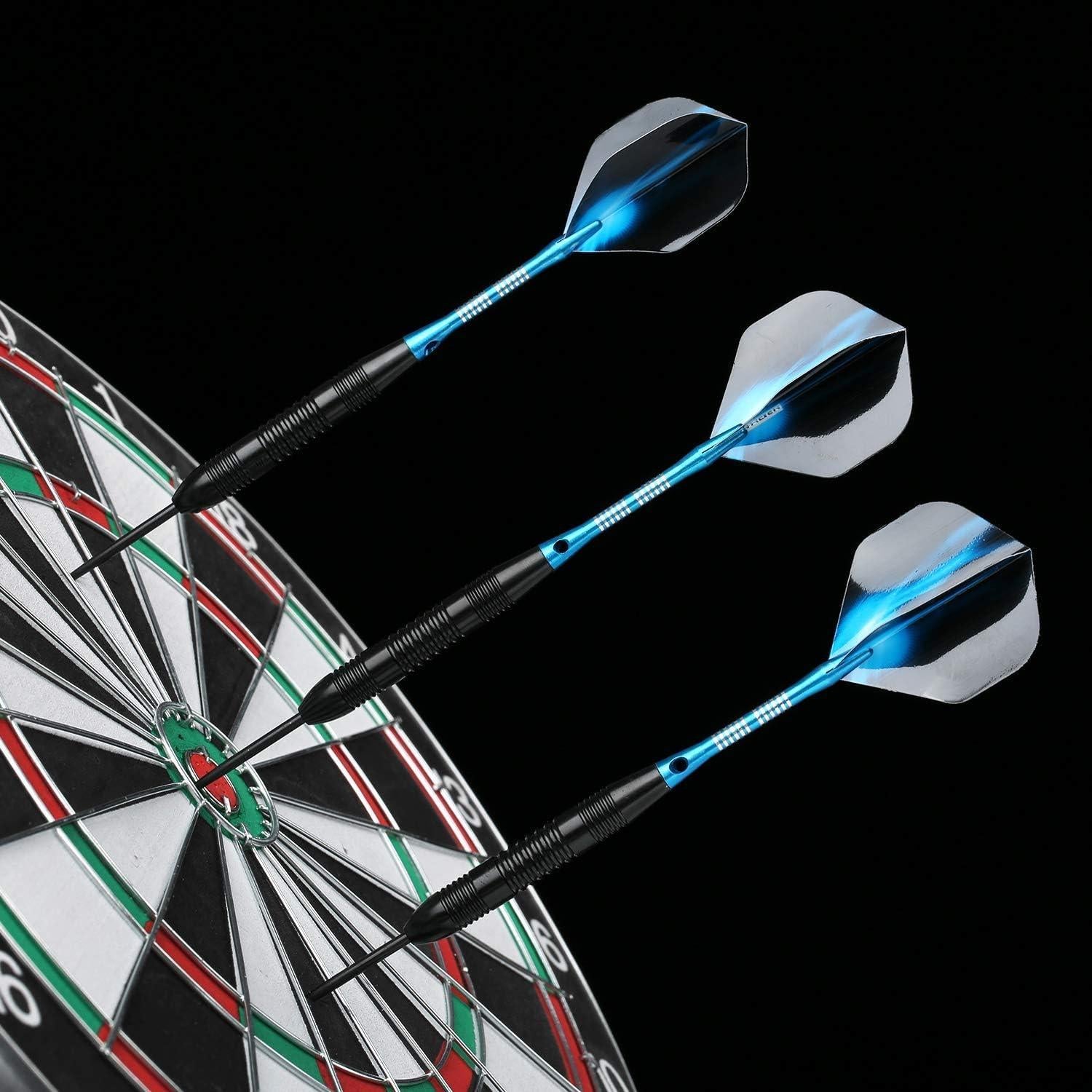3 Stück Steel Darts Pfeile Set 23g Profi Steeldarts Schwarz