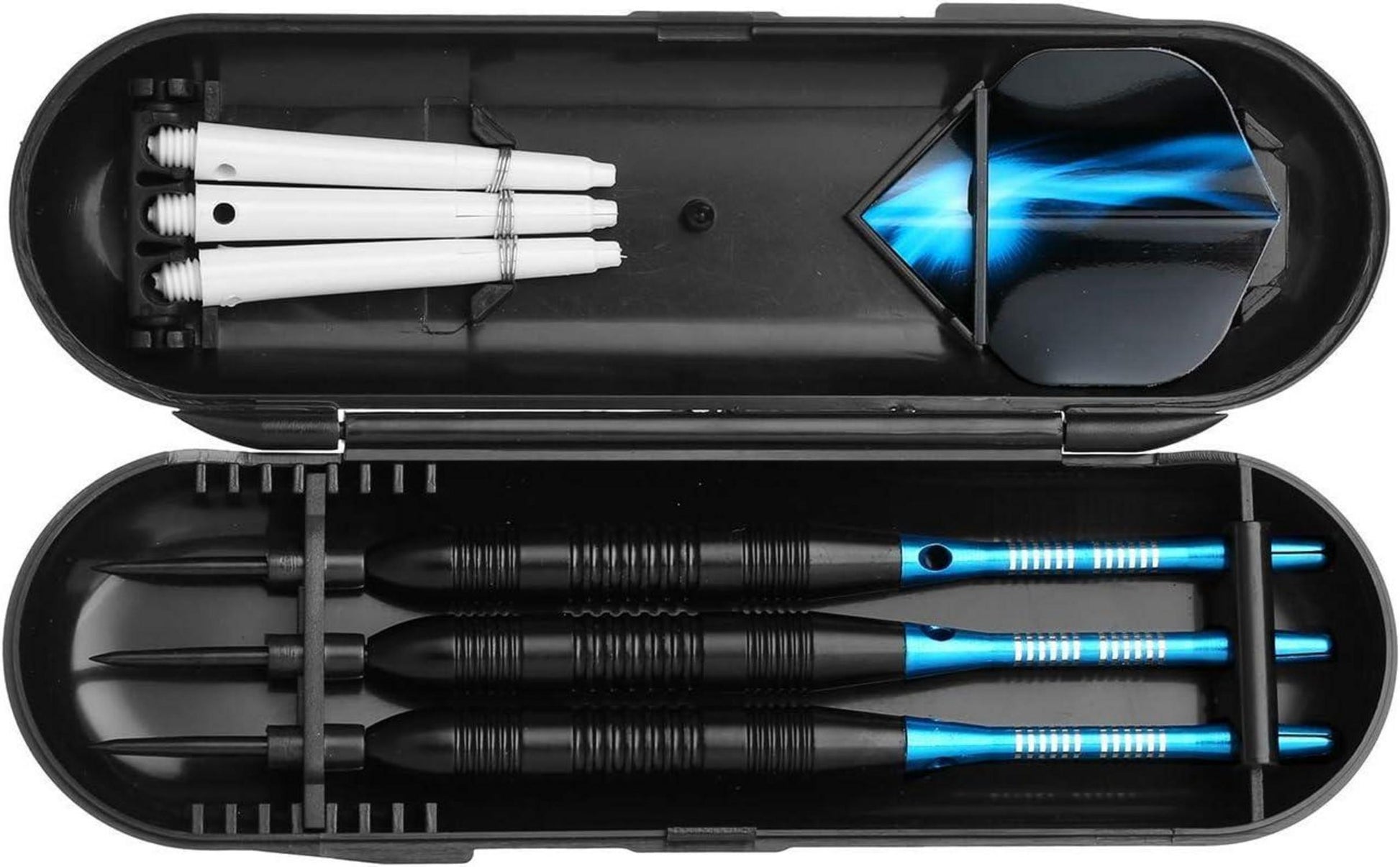 Steel Darts Pfeile Set 23g Metallspitze Schwarz Rutschfeste Eisenfass