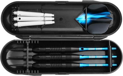 Steel Darts Pfeile Set 23g Metallspitze Schwarz Rutschfeste Eisenfass