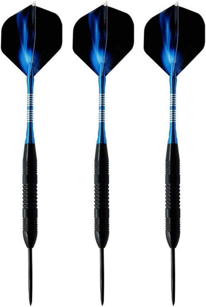 3 Stück Steel Darts Pfeile Set 23g Profi Schwarz Metallspitze