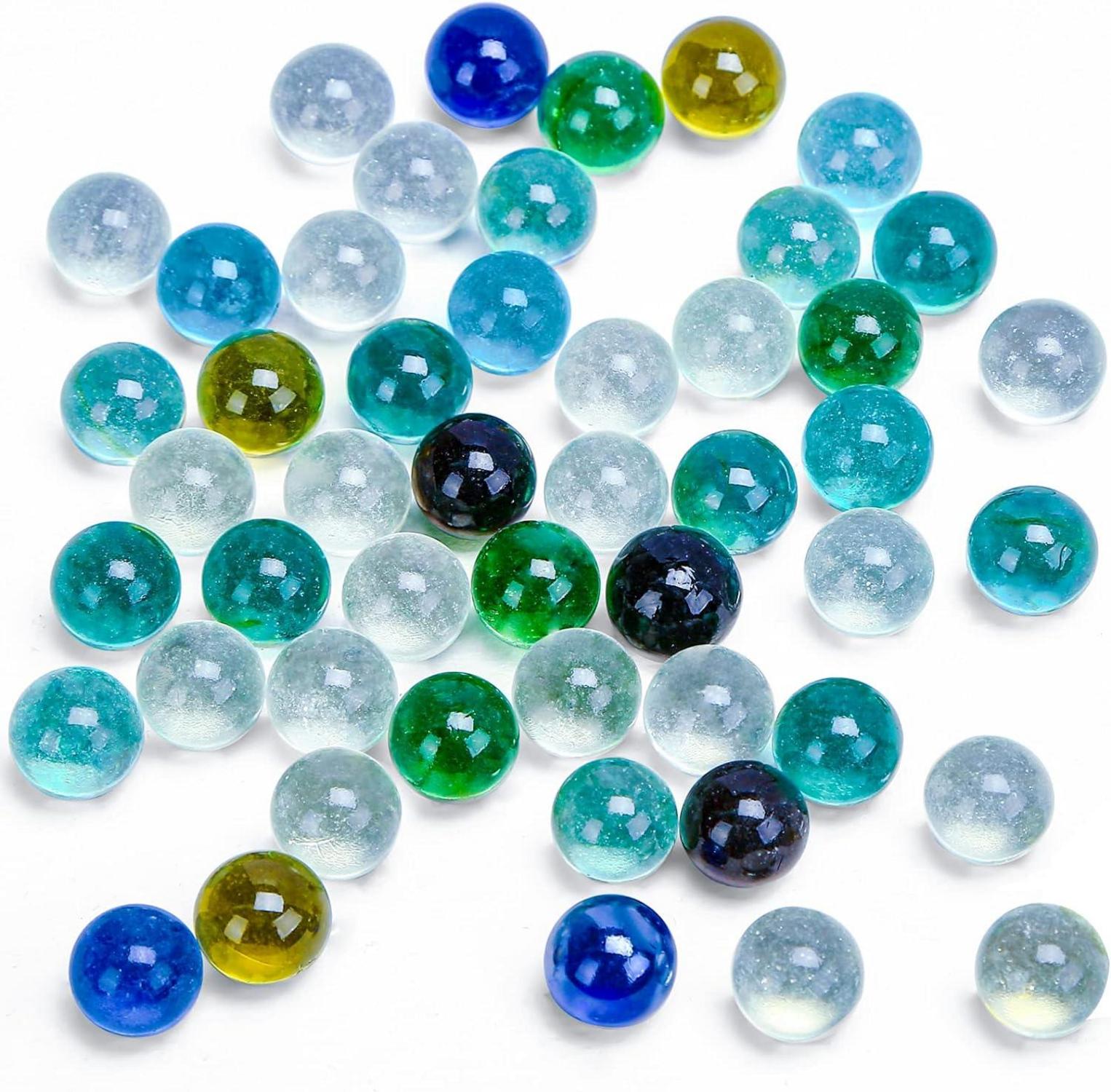 Flache Glas Murmeln 50 STK. Bunt Deko Spielzeug Kinder Trinkspiel