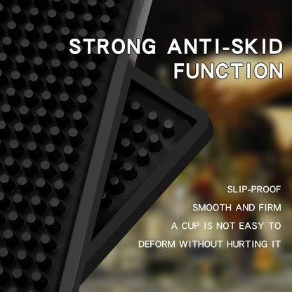 2er Set Tampermatte Barmatte Schwarz aus Silikon 30x15cm